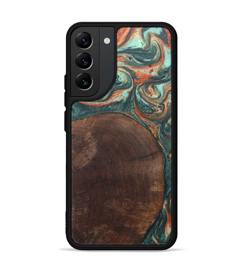 Galaxy S22 Plus Wood+Resin Phone Case - Tyrone (Green, 686744)