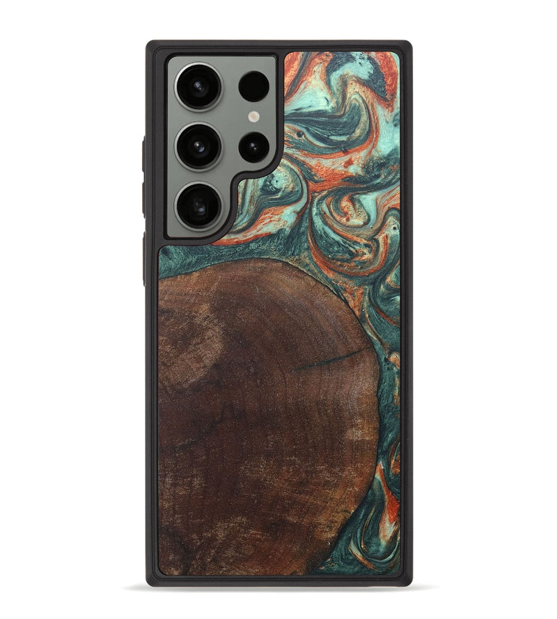 Galaxy S23 Ultra Wood+Resin Phone Case - Tyrone (Green, 686744)