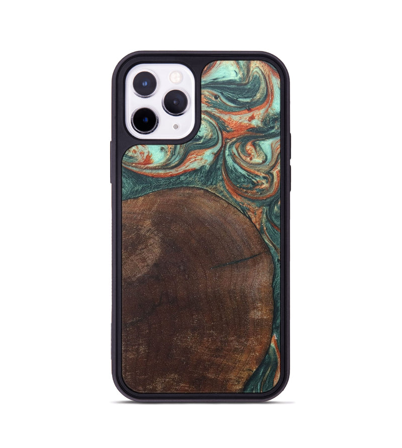 iPhone 11 Pro Wood+Resin Phone Case - Tyrone (Green, 686744)
