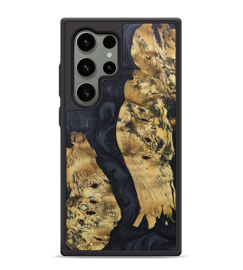 Galaxy S24 Ultra Wood+Resin Phone Case - Bella (Pure Black, 686776)