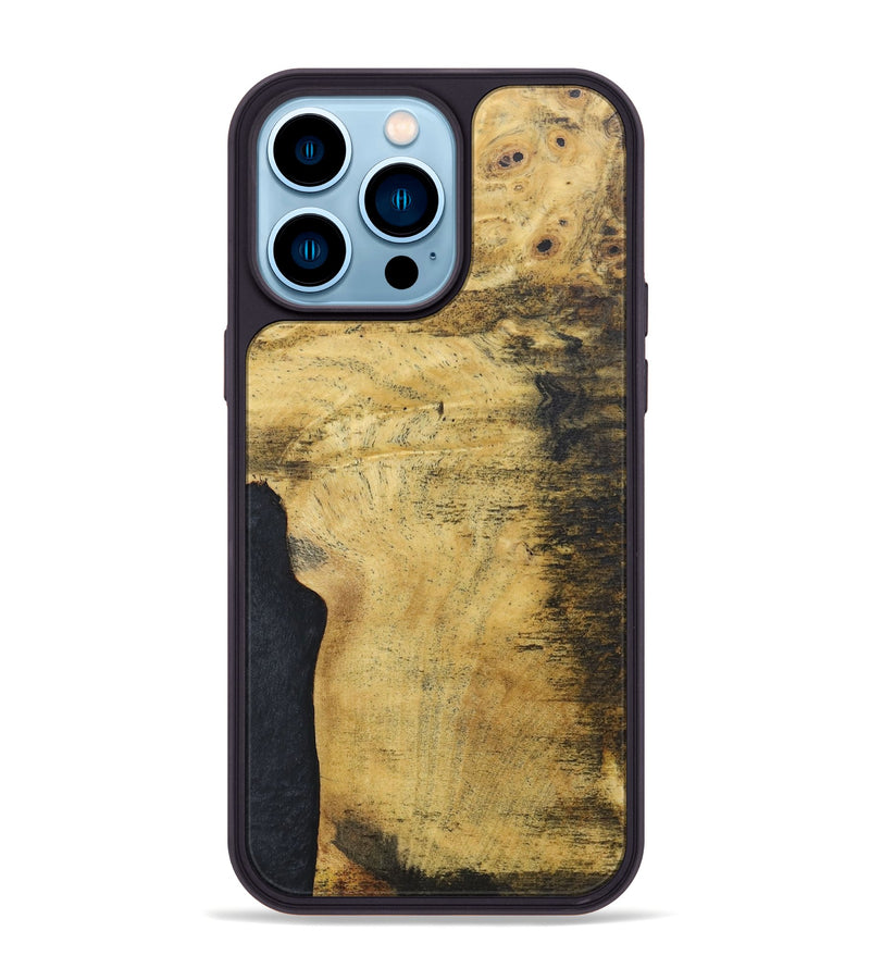 iPhone 14 Pro Max Wood+Resin Phone Case - Carole (Wood Burl, 686826)