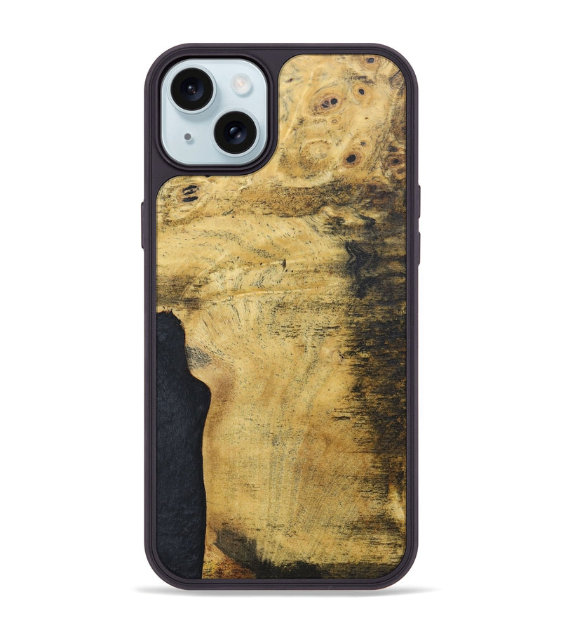 iPhone 15 Plus Wood+Resin Phone Case - Carole (Wood Burl, 686826)