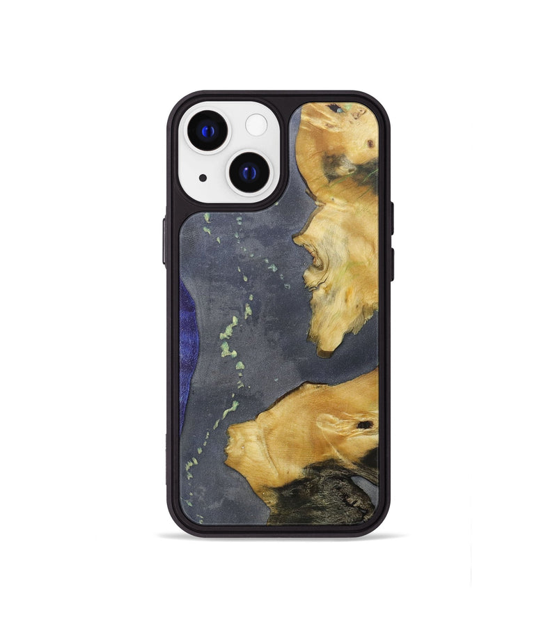iPhone 13 mini Wood+Resin Phone Case - Marianne (Mosaic, 686869)