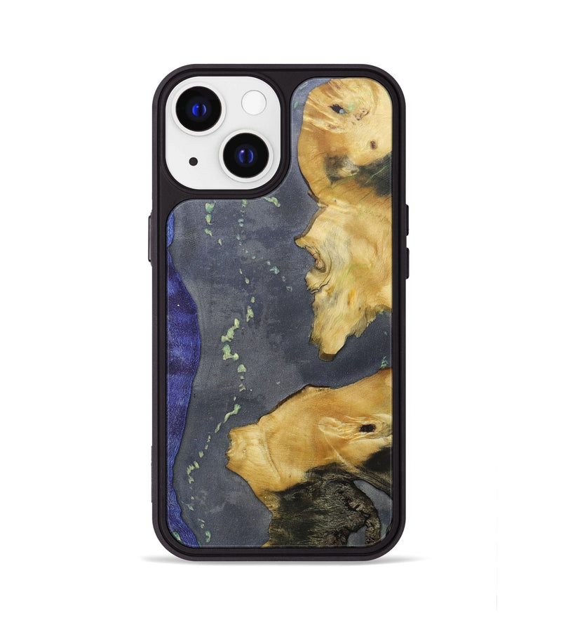 iPhone 13 Wood+Resin Phone Case - Marianne (Mosaic, 686869)