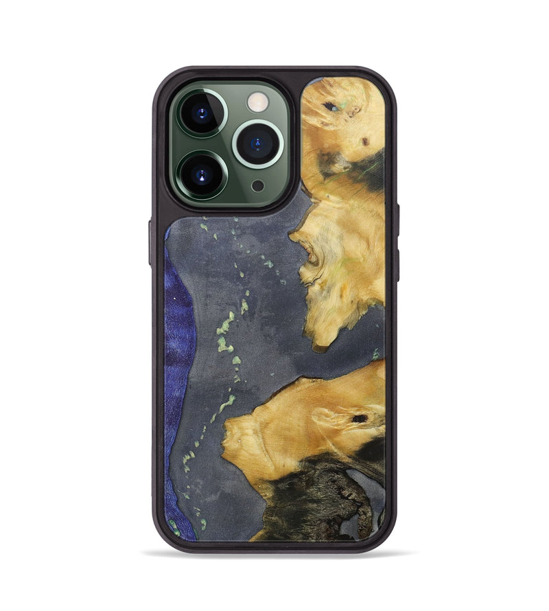 iPhone 13 Pro Wood+Resin Phone Case - Marianne (Mosaic, 686869)