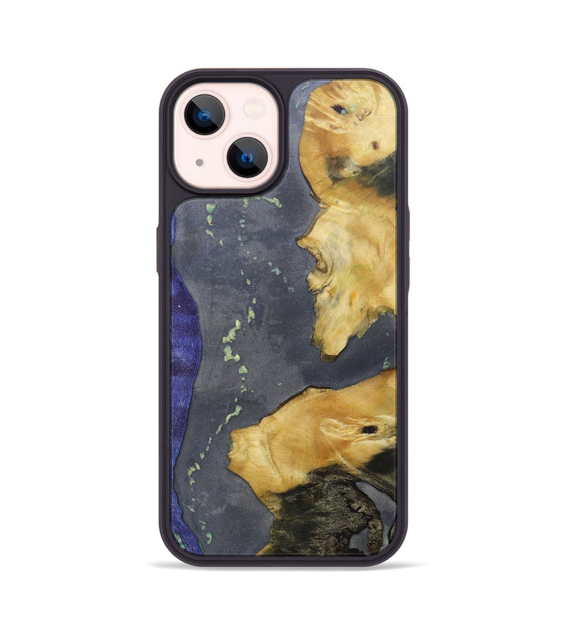 iPhone 14 Wood+Resin Phone Case - Marianne (Mosaic, 686869)