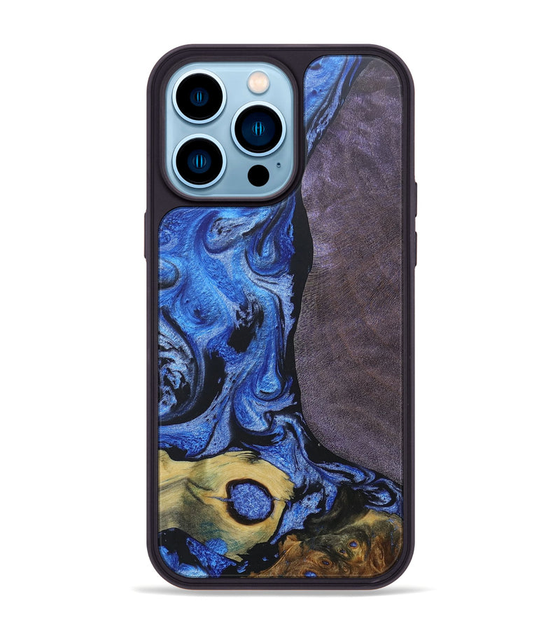 iPhone 14 Pro Max Wood+Resin Phone Case - Lacy (Mosaic, 686871)
