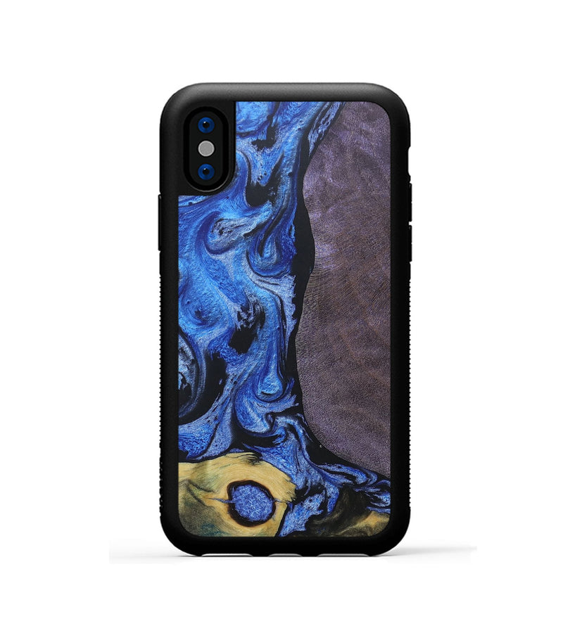 iPhone Xs Wood+Resin Phone Case - Lacy (Mosaic, 686871)