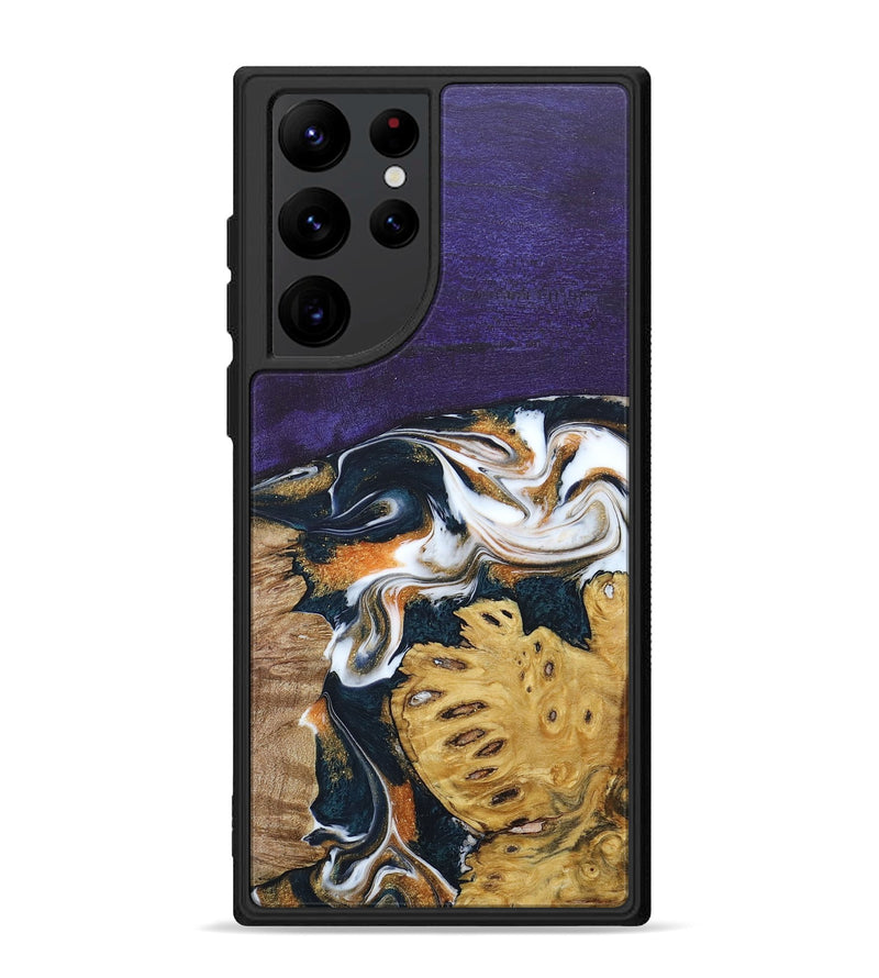 Galaxy S22 Ultra Wood+Resin Phone Case - Cora (Mosaic, 686888)