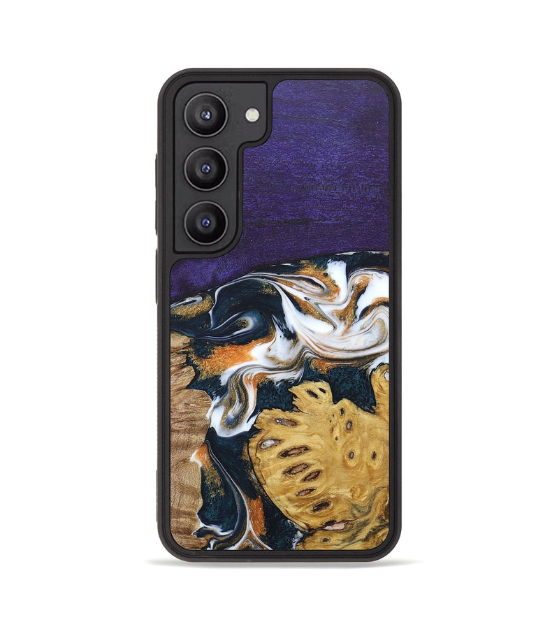 Galaxy S23 Wood+Resin Phone Case - Cora (Mosaic, 686888)