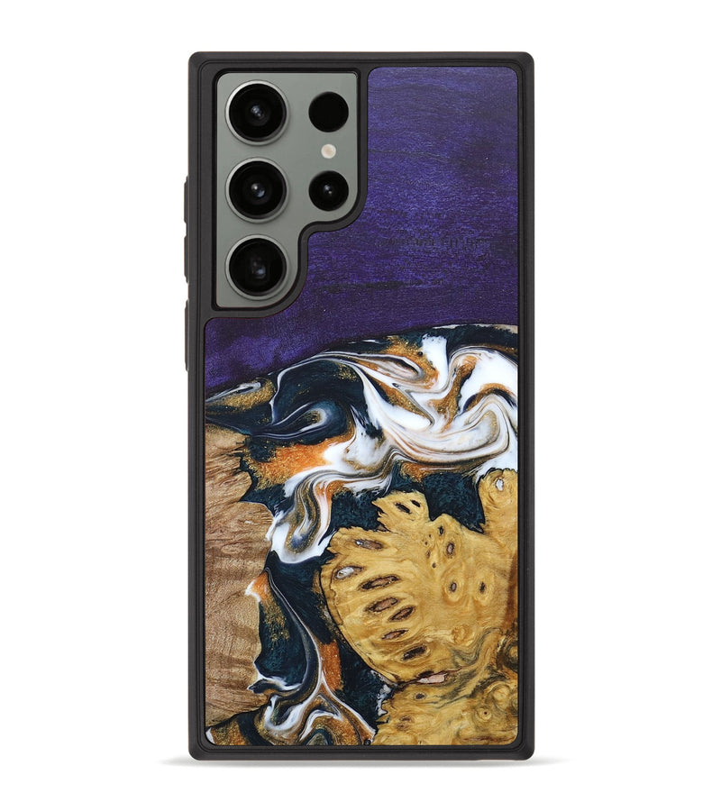 Galaxy S23 Ultra Wood+Resin Phone Case - Cora (Mosaic, 686888)