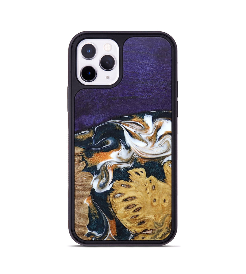 iPhone 11 Pro Wood+Resin Phone Case - Cora (Mosaic, 686888)