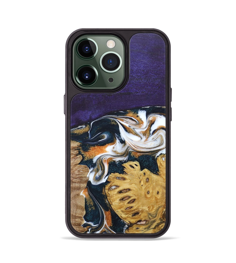iPhone 13 Pro Wood+Resin Phone Case - Cora (Mosaic, 686888)