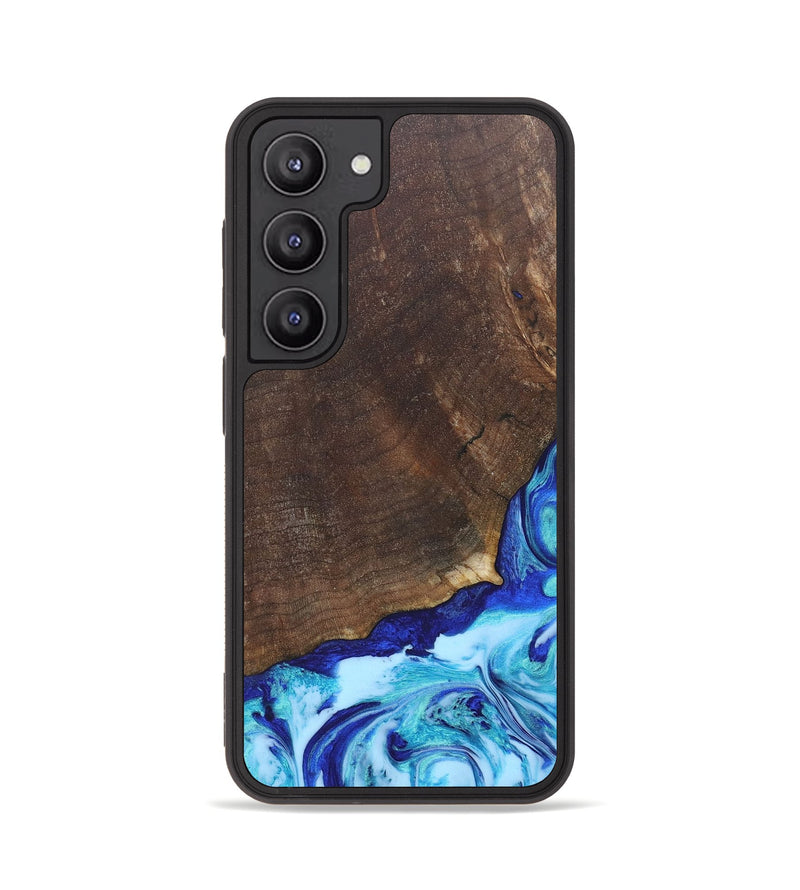 Galaxy S23 Wood+Resin Phone Case - Haylee (Blue, 686967)