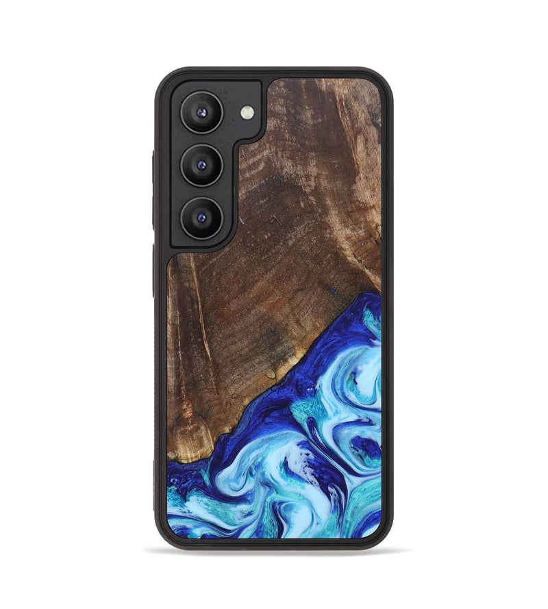Galaxy S23 Wood+Resin Phone Case - Keaton (Blue, 686971)
