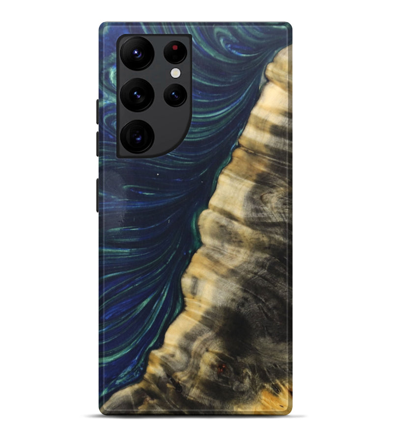 Galaxy S22 Ultra Wood+Resin Live Edge Phone Case - Sydney (Green, 686997)