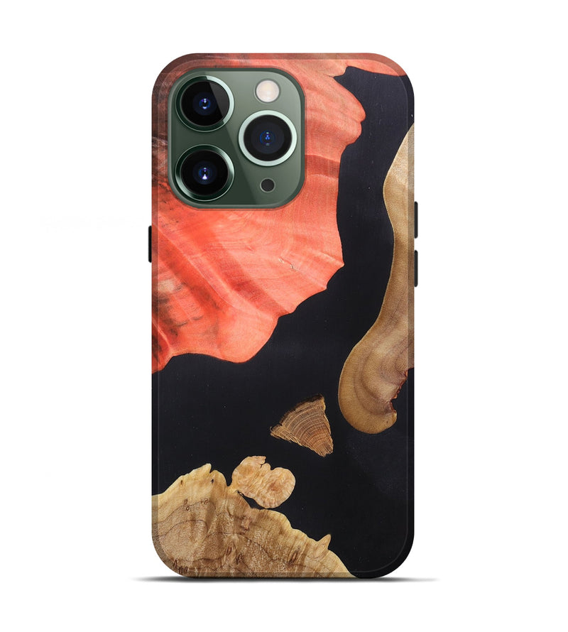 iPhone 13 Pro Wood+Resin Live Edge Phone Case - Jax (Pure Black, 687035)
