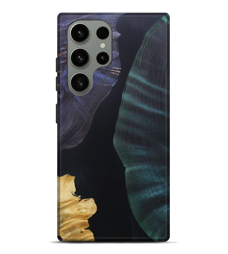 Galaxy S23 Ultra Wood+Resin Live Edge Phone Case - Daxton (Pure Black, 687036)