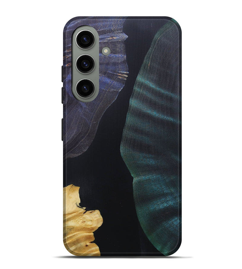 Galaxy S24 Plus Wood+Resin Live Edge Phone Case - Daxton (Pure Black, 687036)