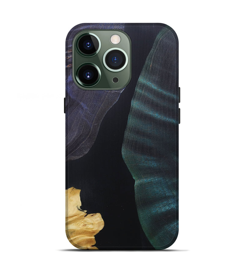 iPhone 13 Pro Wood+Resin Live Edge Phone Case - Daxton (Pure Black, 687036)