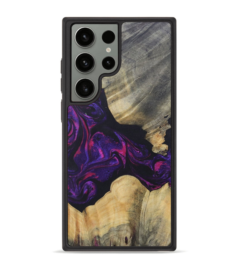 Galaxy S23 Ultra Wood+Resin Phone Case - Ariel (Purple, 687139)