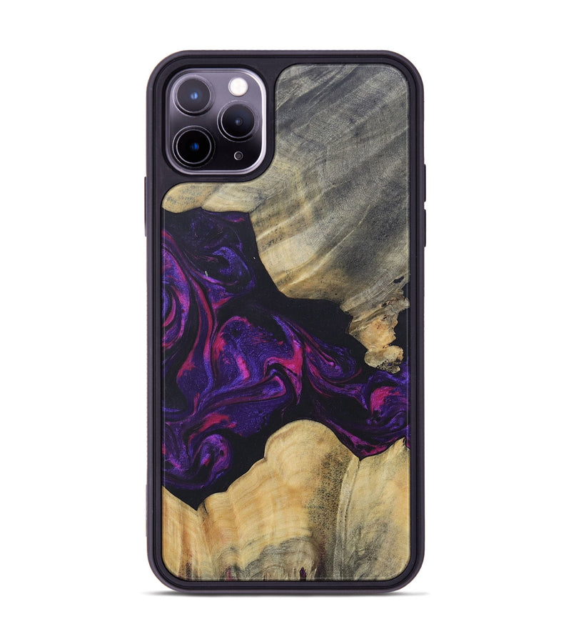 iPhone 11 Pro Max Wood+Resin Phone Case - Ariel (Purple, 687139)