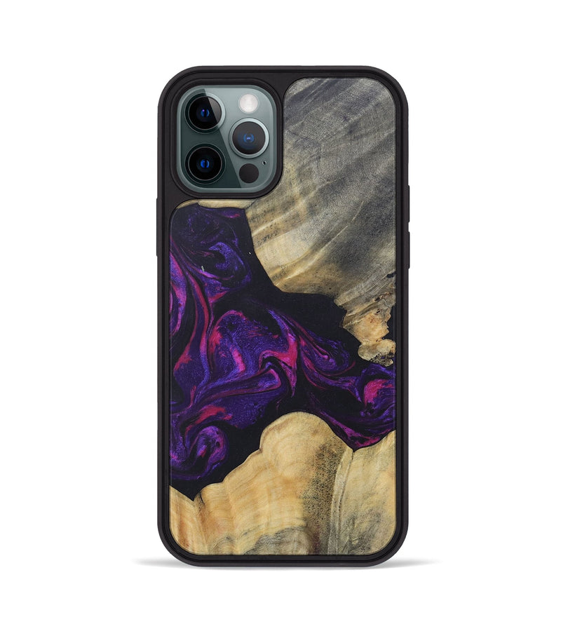 iPhone 12 Pro Wood+Resin Phone Case - Ariel (Purple, 687139)
