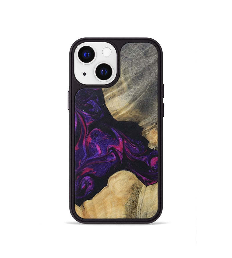 iPhone 13 mini Wood+Resin Phone Case - Ariel (Purple, 687139)
