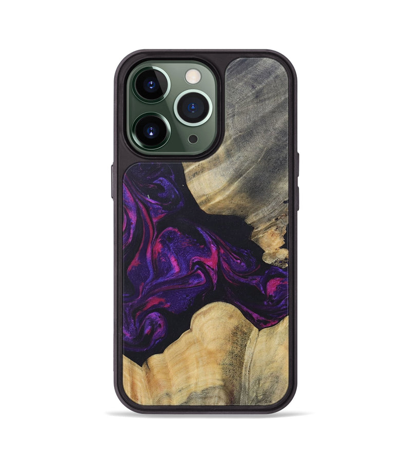 iPhone 13 Pro Wood+Resin Phone Case - Ariel (Purple, 687139)
