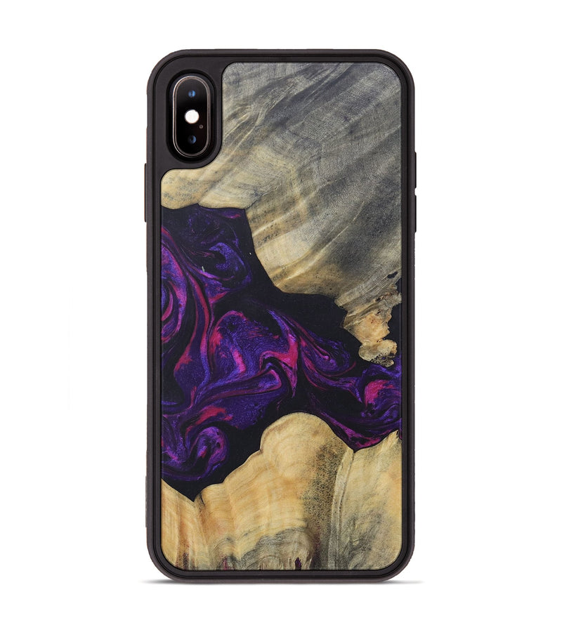iPhone Xs Max Wood+Resin Phone Case - Ariel (Purple, 687139)