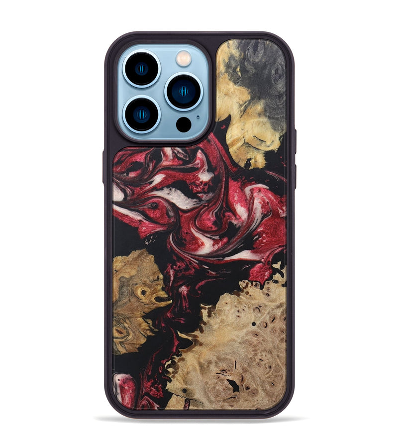 iPhone 14 Pro Max Wood+Resin Phone Case - Olga (Mosaic, 687164)