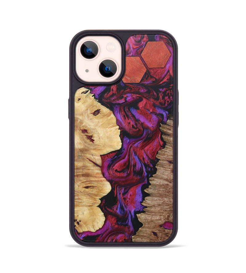 iPhone 14 Wood+Resin Phone Case - Roderick (Mosaic, 687173)