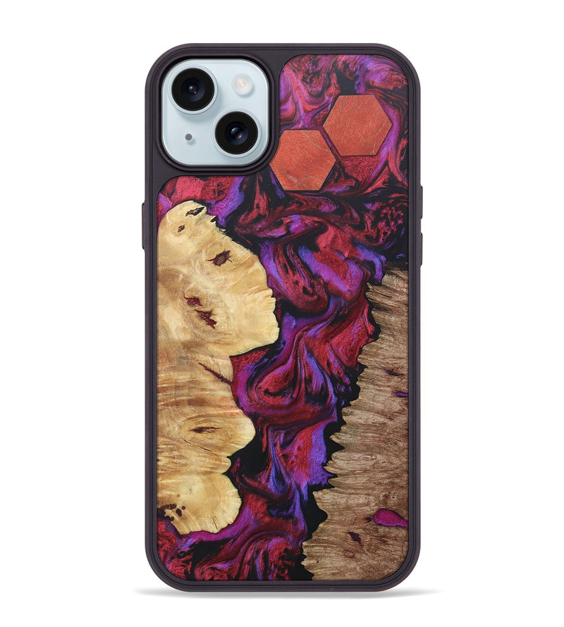 iPhone 15 Plus Wood+Resin Phone Case - Roderick (Mosaic, 687173)