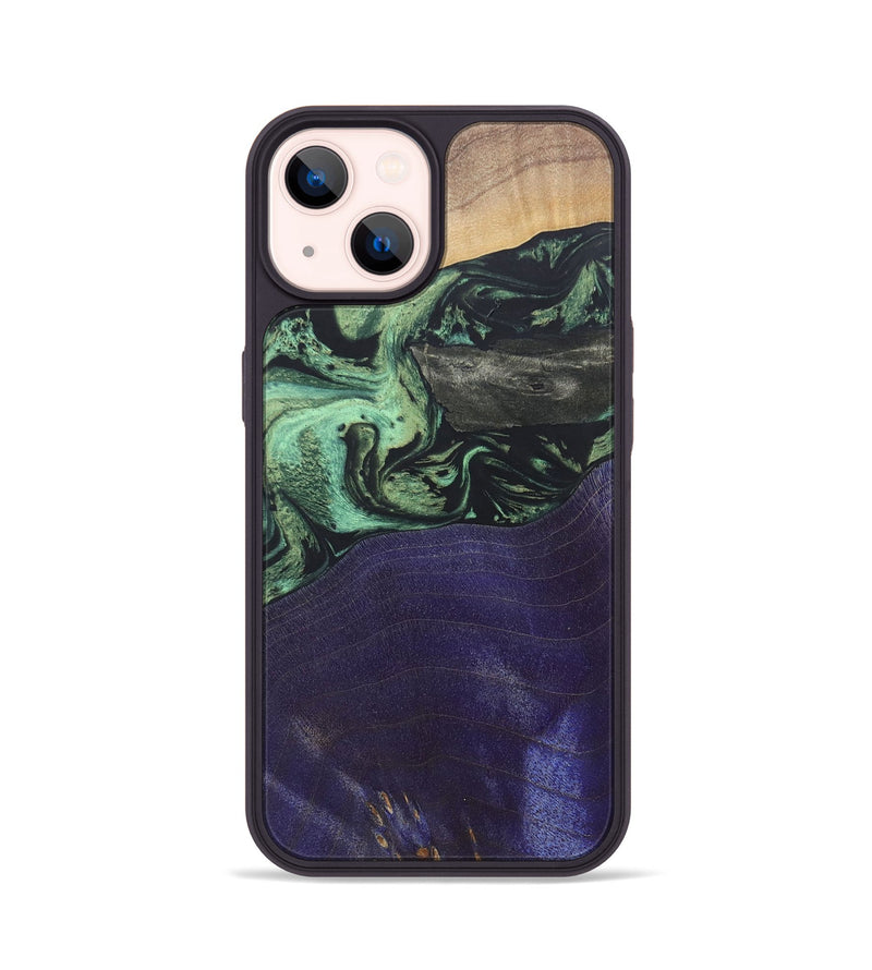iPhone 14 Wood+Resin Phone Case - Walker (Mosaic, 687177)
