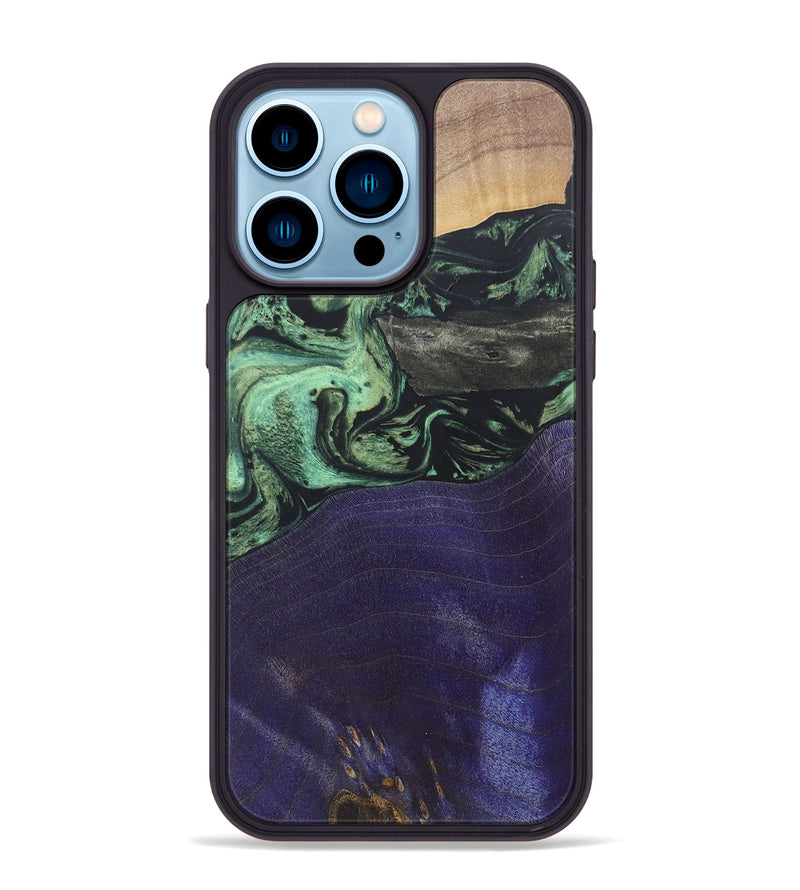 iPhone 14 Pro Max Wood+Resin Phone Case - Walker (Mosaic, 687177)