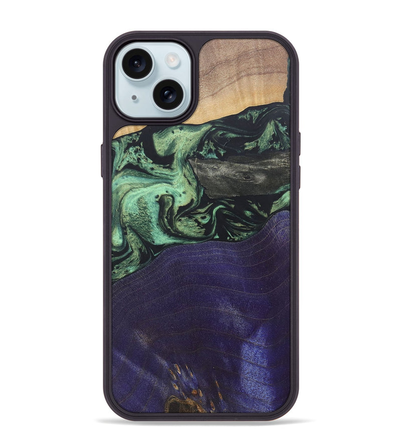 iPhone 15 Plus Wood+Resin Phone Case - Walker (Mosaic, 687177)