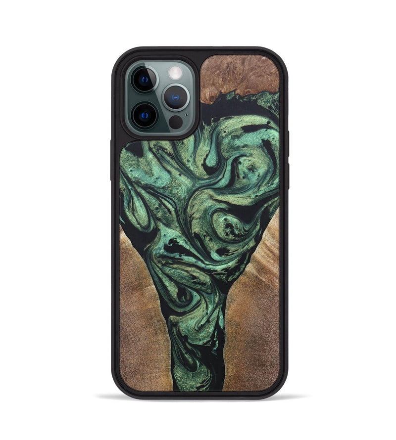 iPhone 12 Pro Wood+Resin Phone Case - Leonard (Mosaic, 687195)