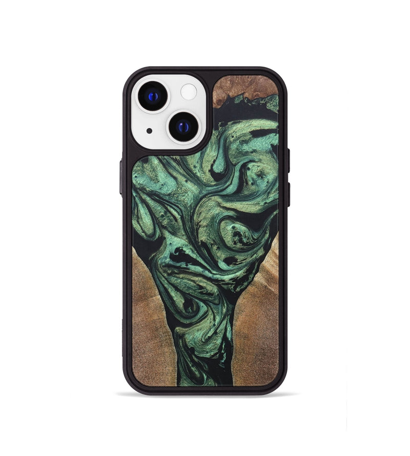 iPhone 13 mini Wood+Resin Phone Case - Leonard (Mosaic, 687195)
