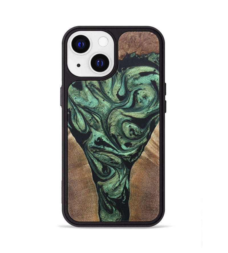 iPhone 13 Wood+Resin Phone Case - Leonard (Mosaic, 687195)