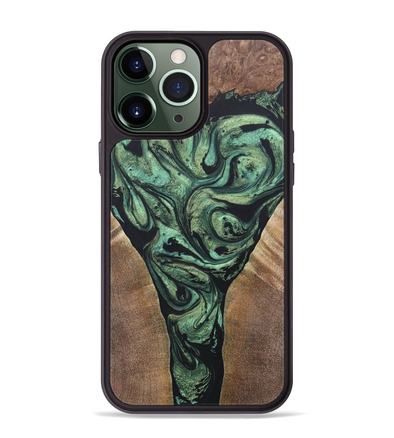 iPhone 13 Pro Max Wood+Resin Phone Case - Leonard (Mosaic, 687195)
