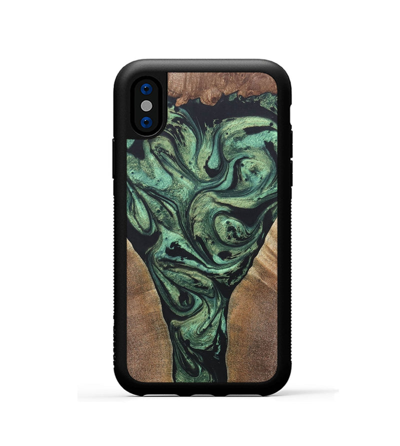 iPhone Xs Wood+Resin Phone Case - Leonard (Mosaic, 687195)
