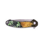 EDC Wood+Resin Pocket Knife - Dwayne (Green, 687266)