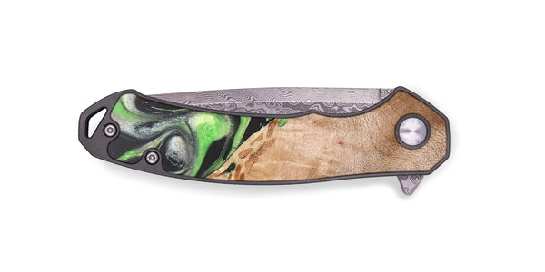 EDC Wood+Resin Pocket Knife - Latoya (Green, 687267)