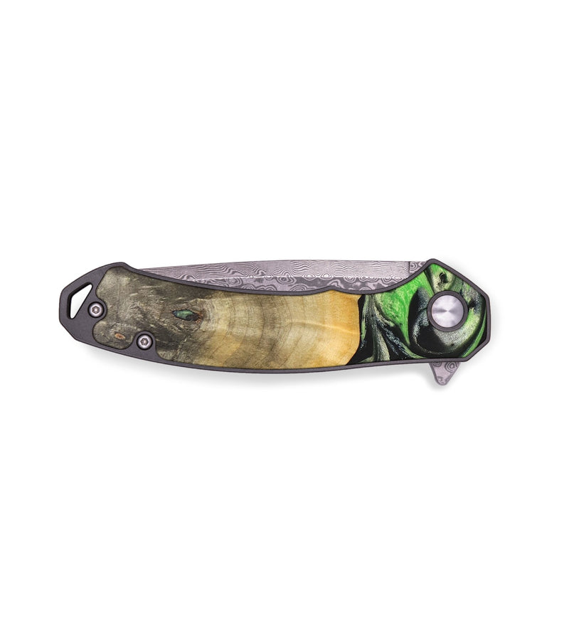 EDC Wood+Resin Pocket Knife - Tanner (Green, 687268)