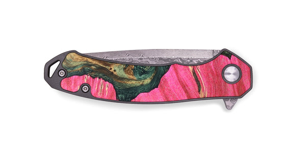 EDC Wood+Resin Pocket Knife - Traci (Green, 687273)