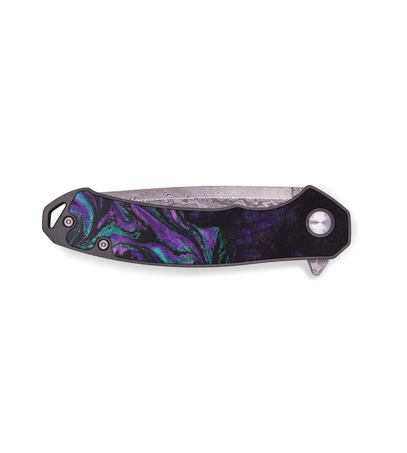 EDC Wood+Resin Pocket Knife - Trevor (Purple, 687308)