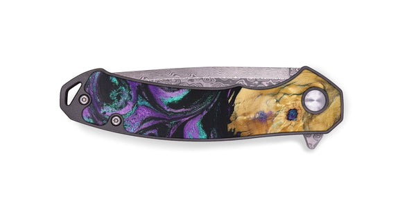 EDC Wood+Resin Pocket Knife - Bennett (Purple, 687309)