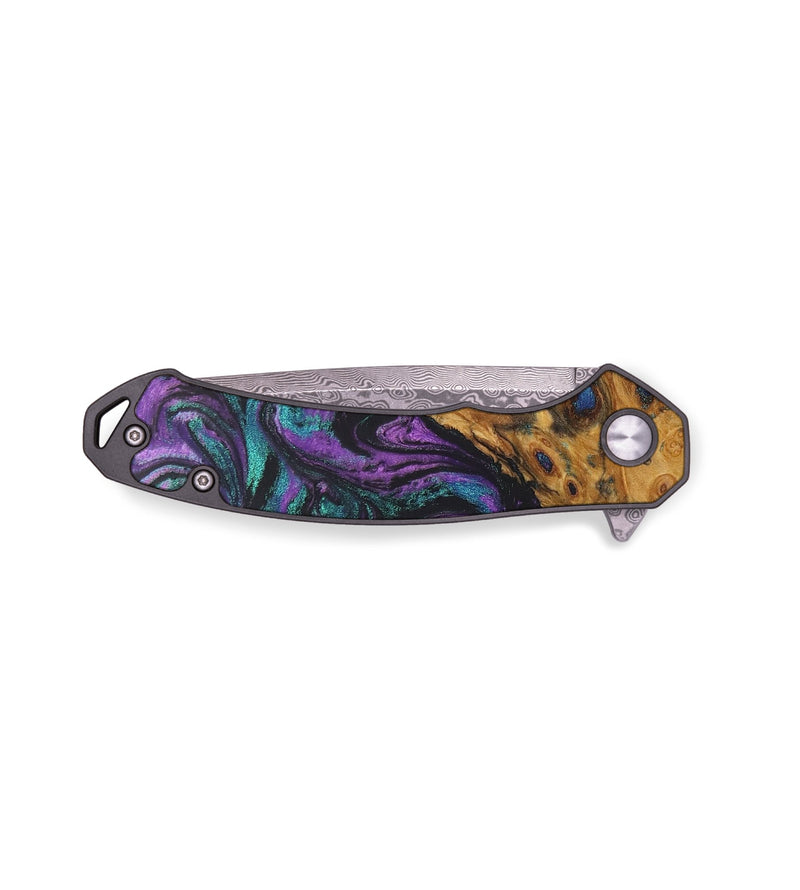 EDC Wood+Resin Pocket Knife - Sophia (Purple, 687311)