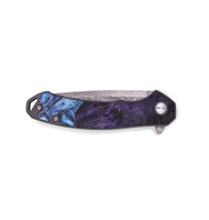 EDC Wood+Resin Pocket Knife - Kelsie (Blue, 687316)