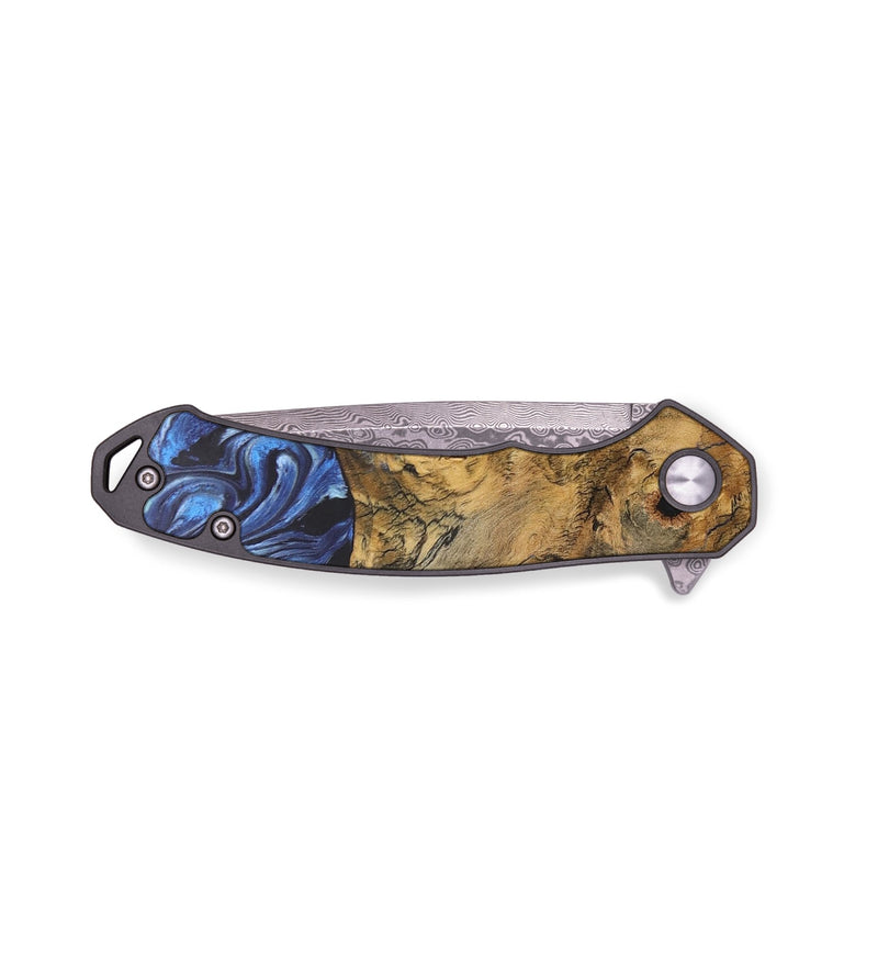 EDC Wood+Resin Pocket Knife - Randolph (Blue, 687317)